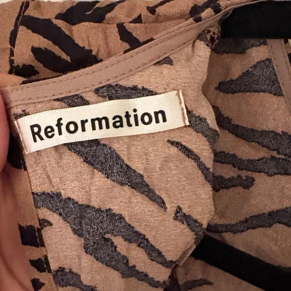 Reformation Tiger Stripe Long Sleeve Dress - Picture 2 of 6